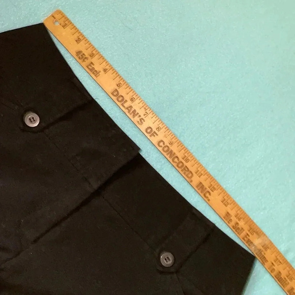 FIRST OPTION wide leg long cuffed 2 front pockets belt loops black size 10 - Picture 7 of 11